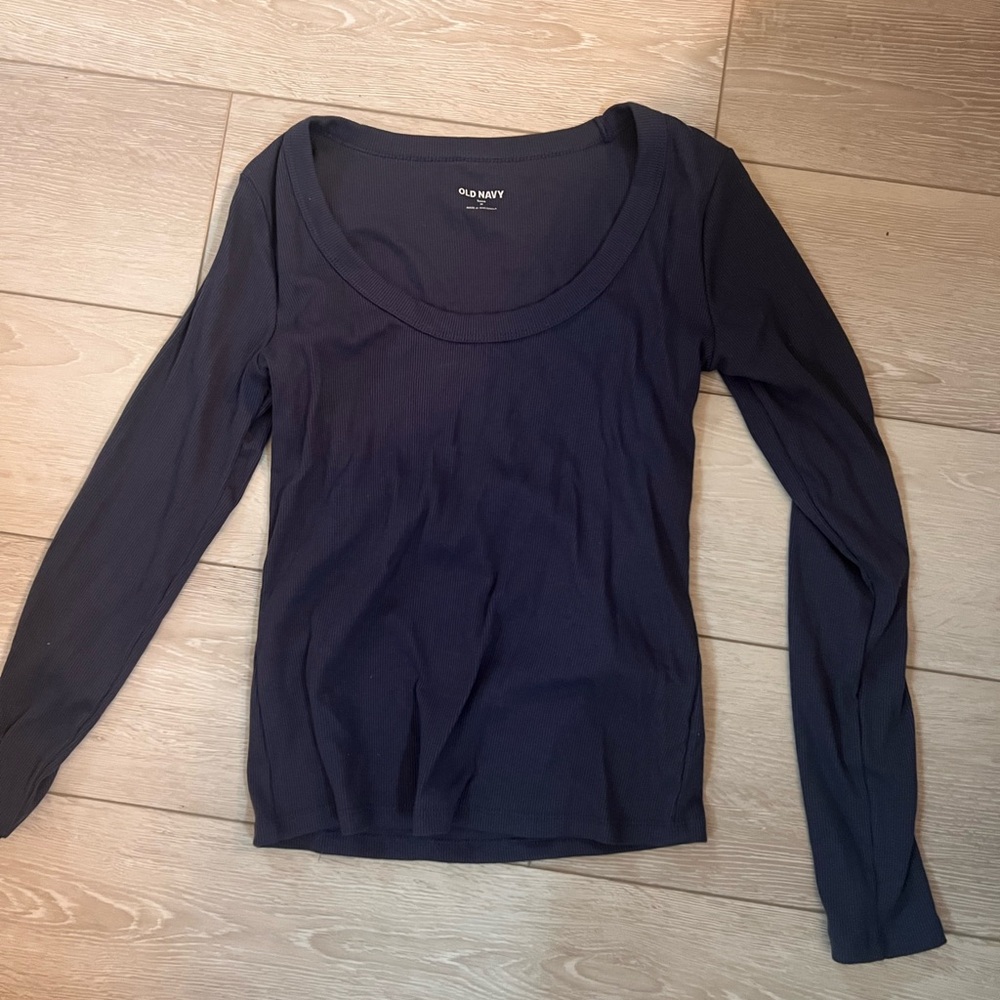 Old Navy Women's Navy Long Sleeve Top